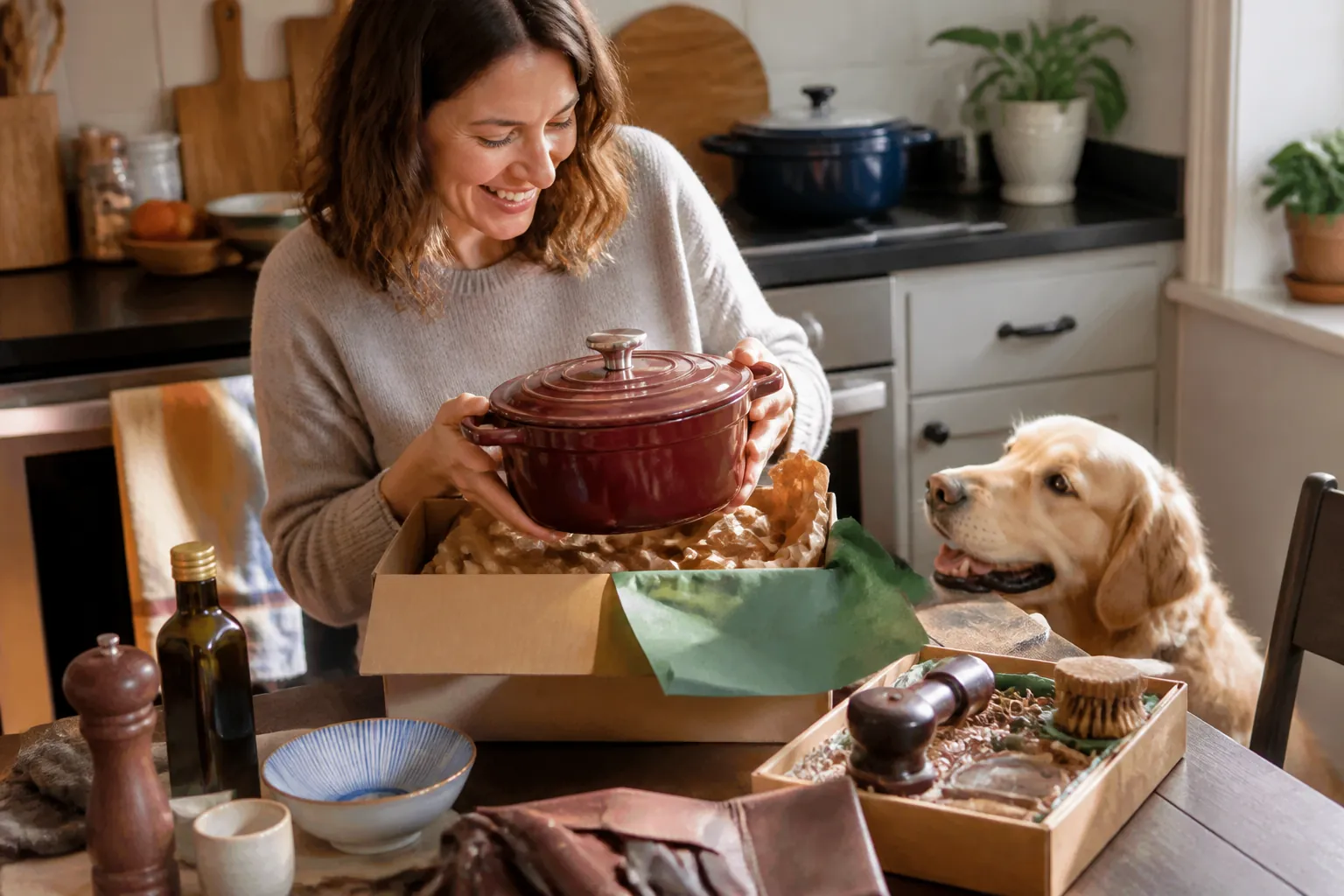Real-life scene illustrating best gifts for home cooks who already own the basics.