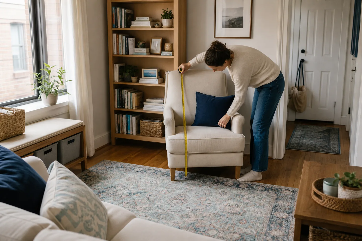A realistic everyday home shopping scene for best reading chairs for small rooms without sacrificing comfort.